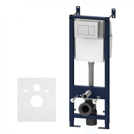 

Инсталляция для подвесного унитаза AM.PM с клавишей смыва белый матовый