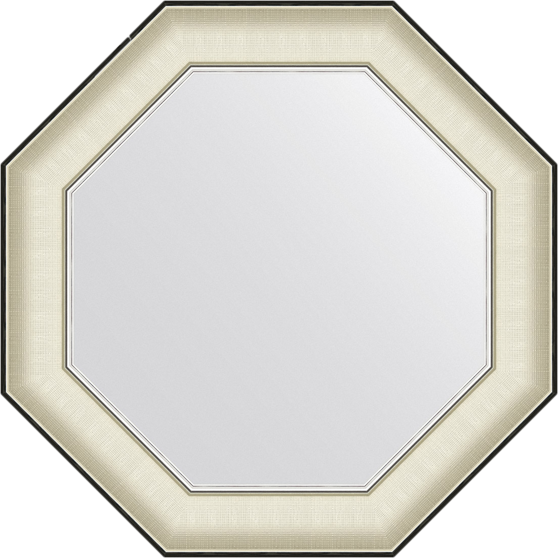 

Зеркало Evoform Octagon BY 7446 59х59 белая кожа с хромом, в багетной раме