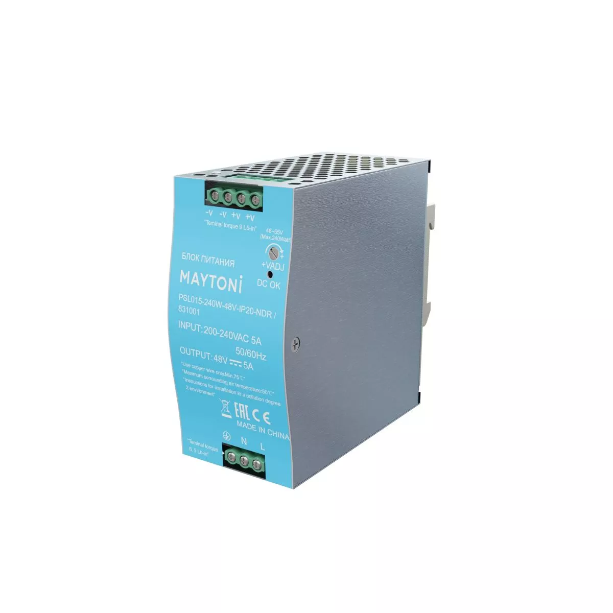 

Блок питания Maytoni PSL015 240Вт 48В IP20 831001