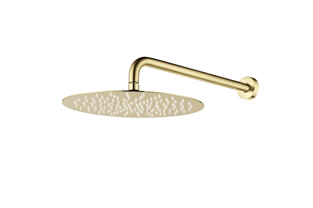 Верхний душ с кронштейном UNO Gold 30cm латунь