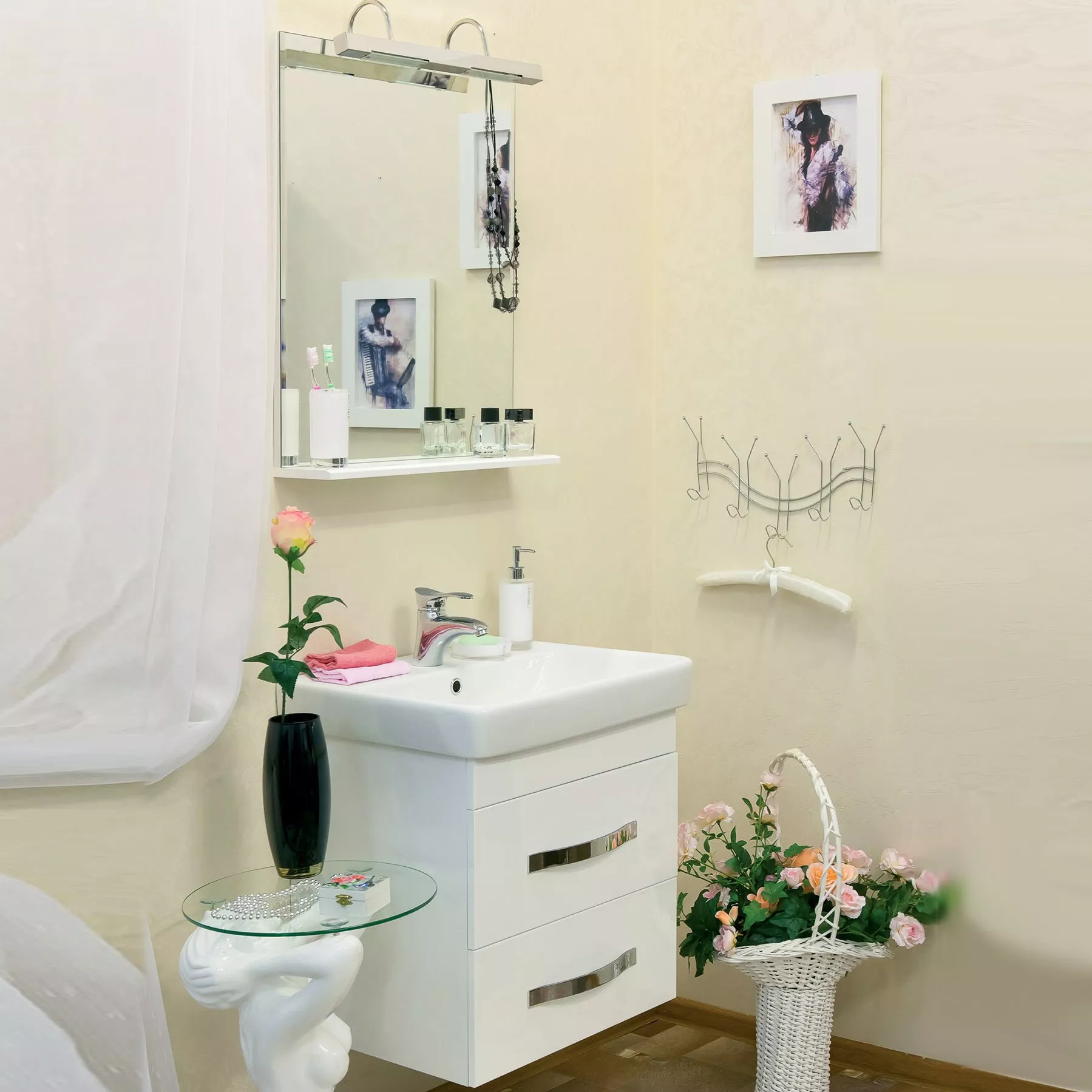 Мебель для ванной Sanflor Одри 60 подвесная, цвет белый - фото 1