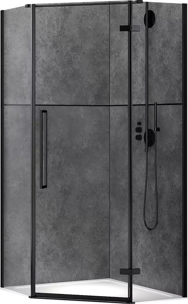 

Душевой уголок Abber Ewiges Wasser AG05100B 100x100, профиль черный, стекло прозрачное