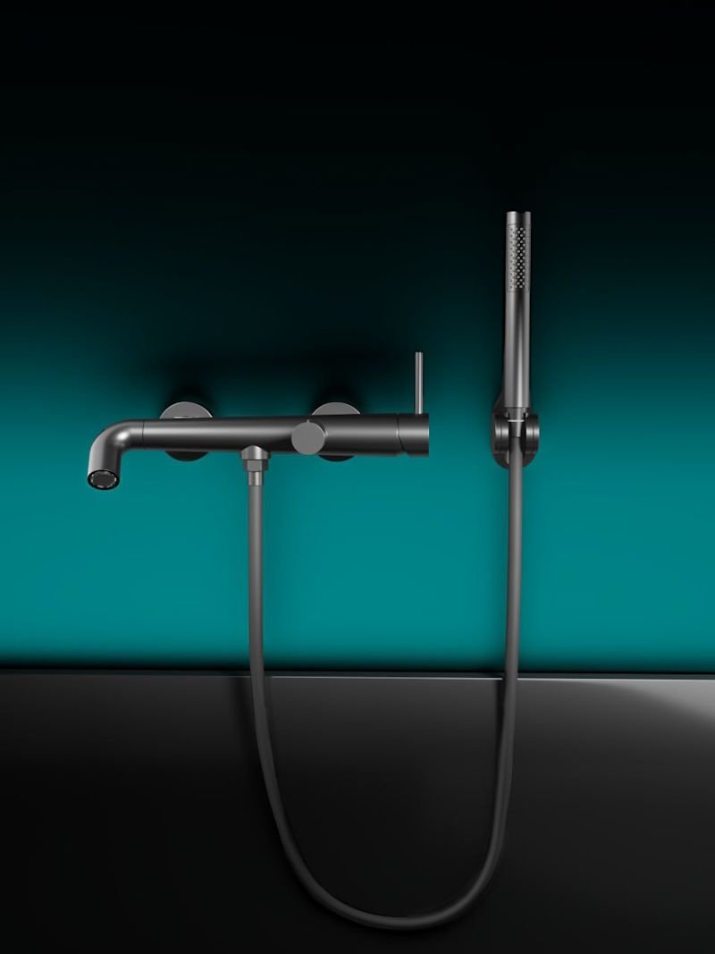 

Cмеситель для ванны Knotlor SS-32/GM, вороненая сталь