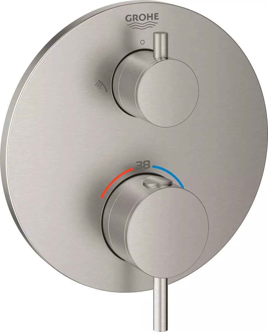 

Термостат Grohe Atrio 24135DC3 для душа, суперсталь
