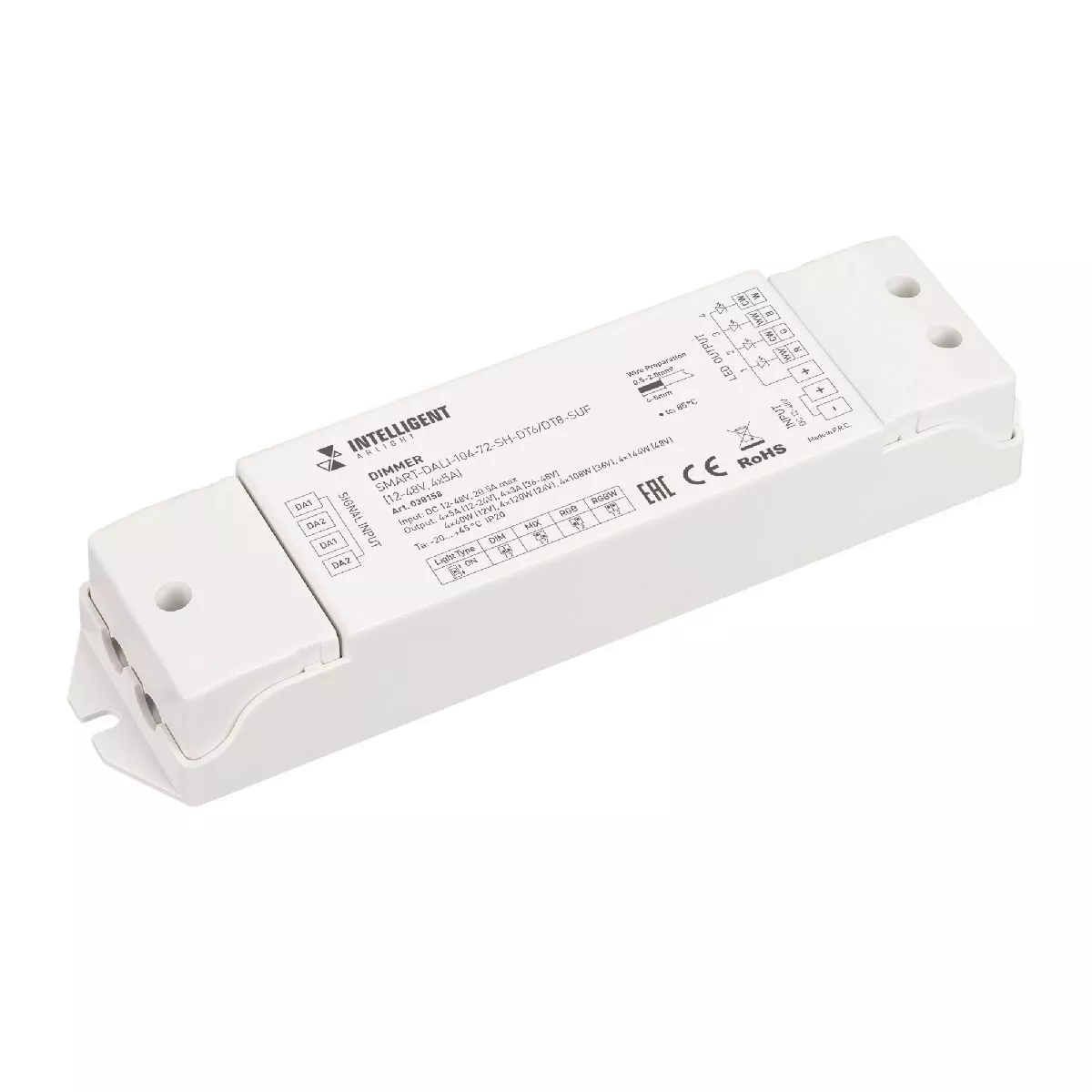 

Диммер Arlight SMART-DALI-104-72-SH-DT6/DT8-SUF (12-48V, 4x5A) 038158