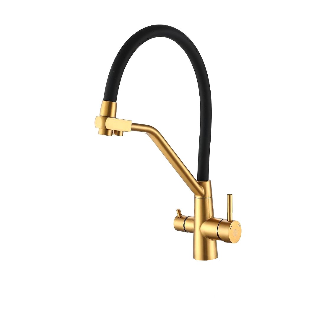 

Смеситель для кухни РМС SUS127G-016F-015 золотой