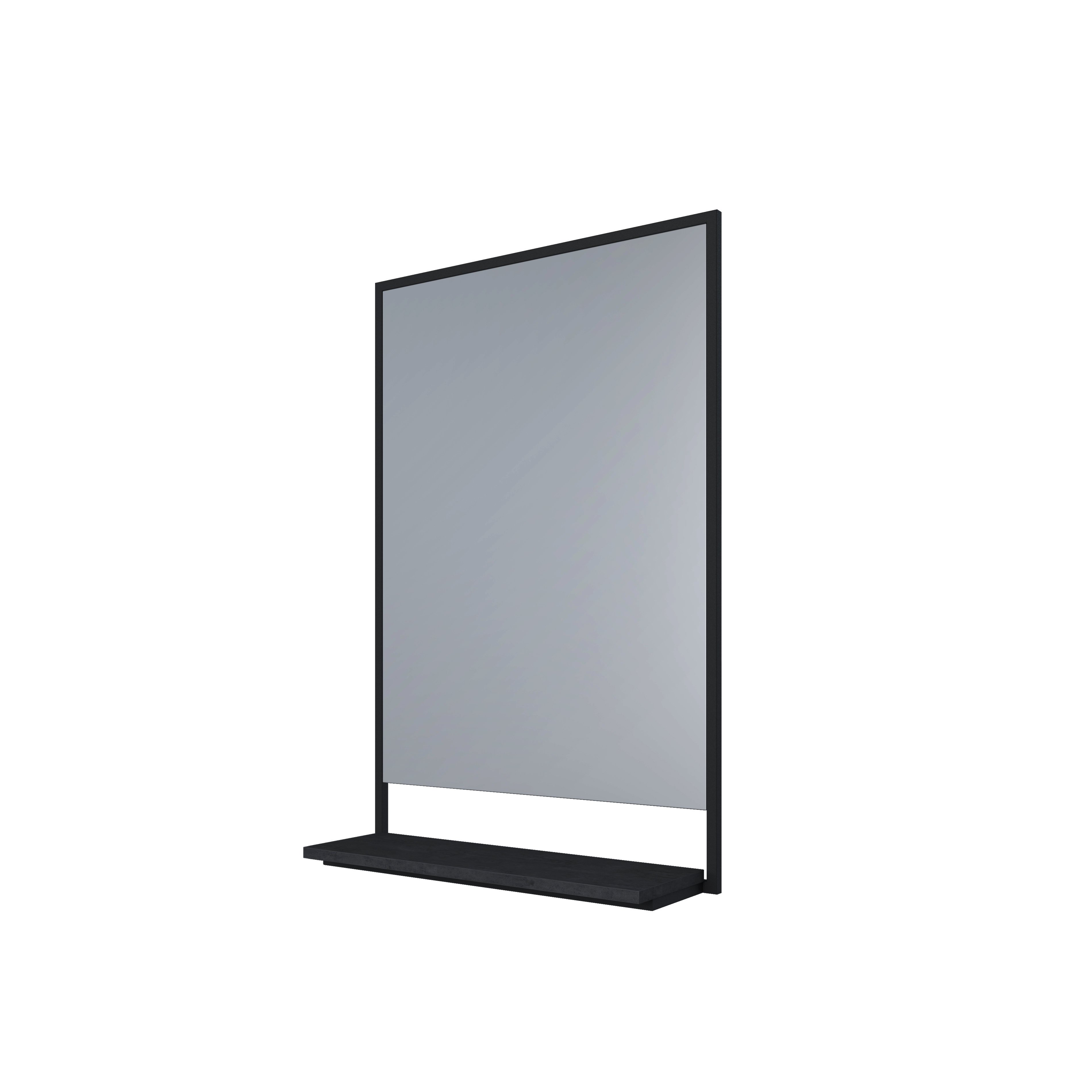 

Зеркало 1MarKa Grunge Loft 60П с полкой, черное