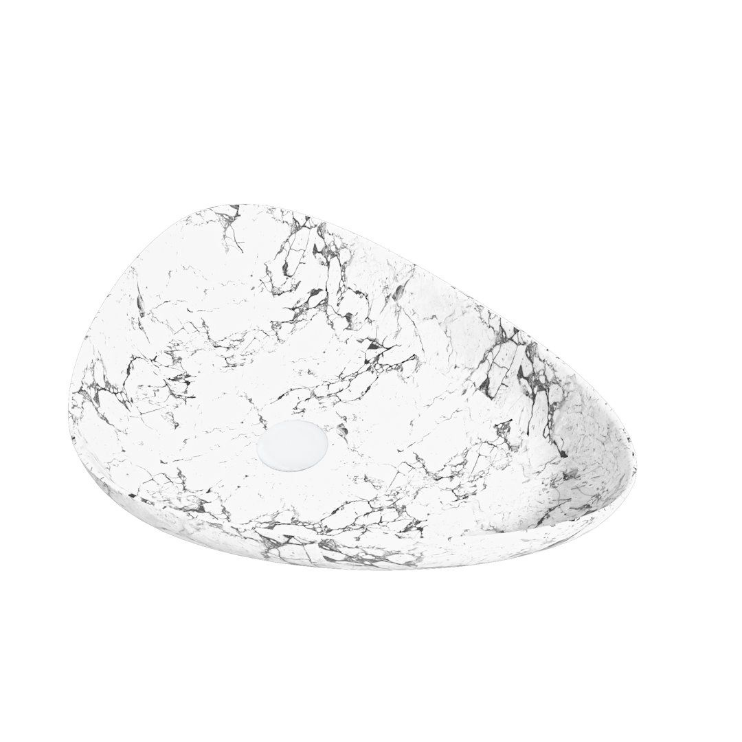 Накладная раковина STWORKI Копенгаген CO50598 60 мрамор белый овальная 9004₽