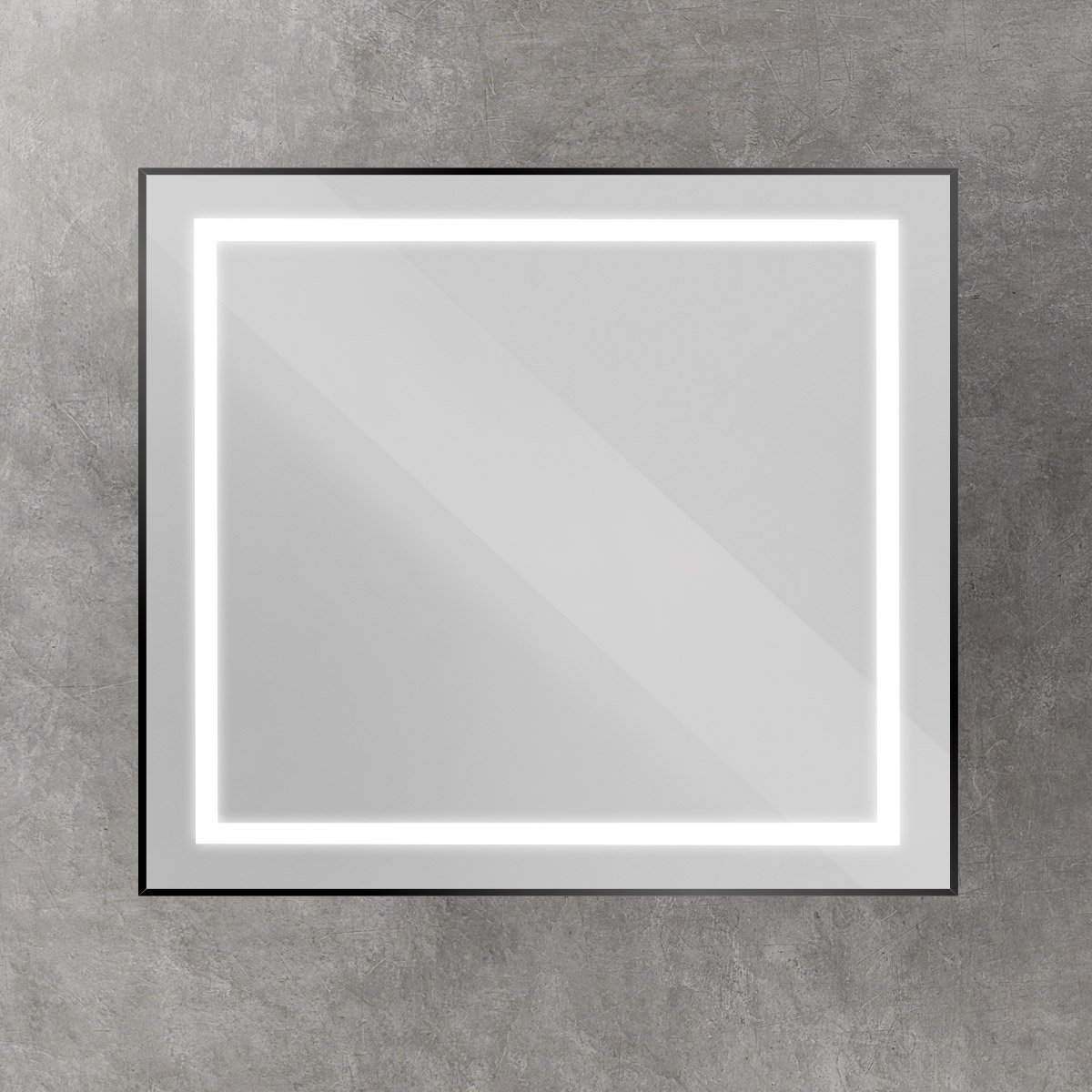 

Зеркало BelBagno Kraft 90x80 с подсветкой, черное