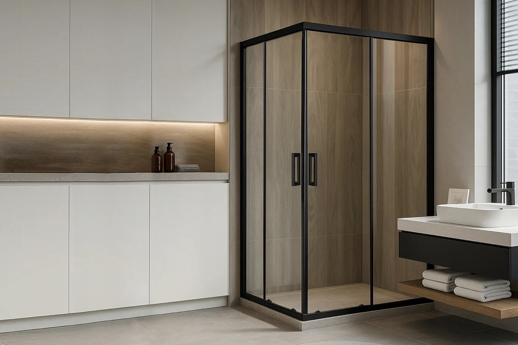 

Душевой уголок RB HPD-T-BL 115х75х200 (прозрачное)