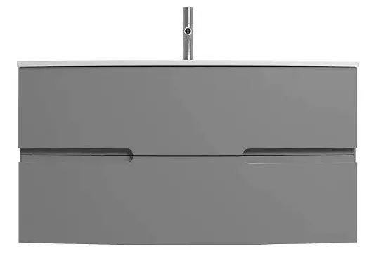 

EB1889RU-442 Nona Мебель с интегрированными ручками, глянцевый серый антрацит, 100 см, 2 ящика