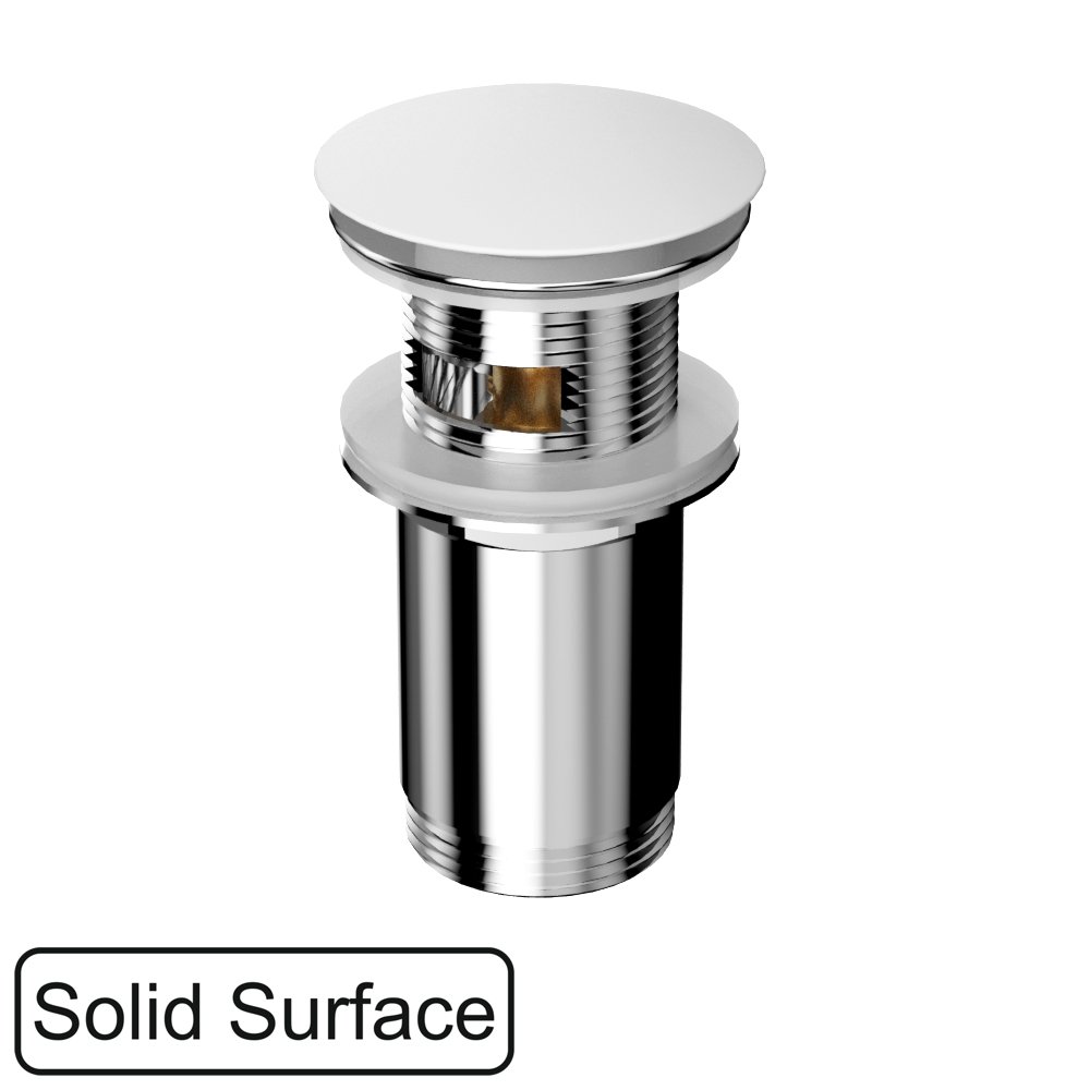

Донный клапан WHITECROSS A706WHS для умывальника, клик-клак (белый мат)