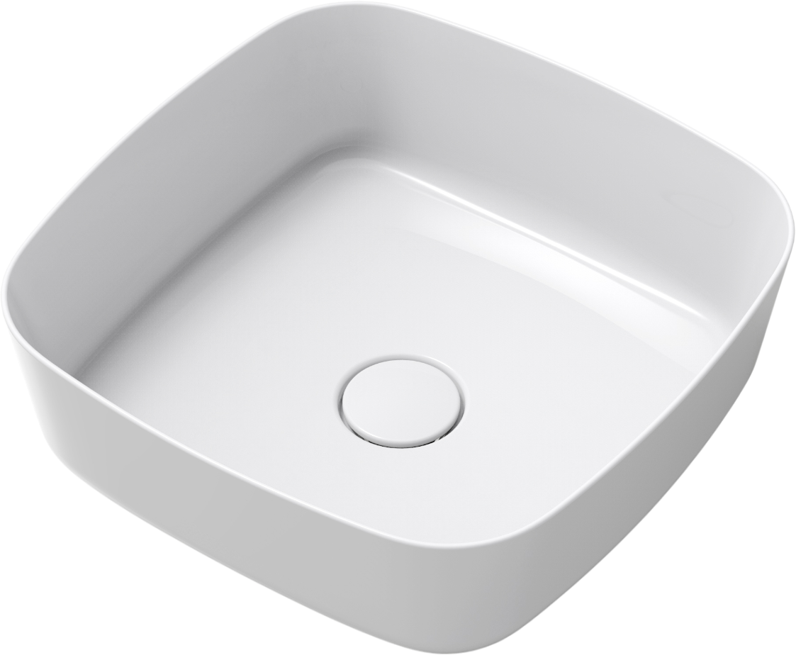 

Накладная раковина ARROW AP41024B-A 40 глянцевая белая, квадратная