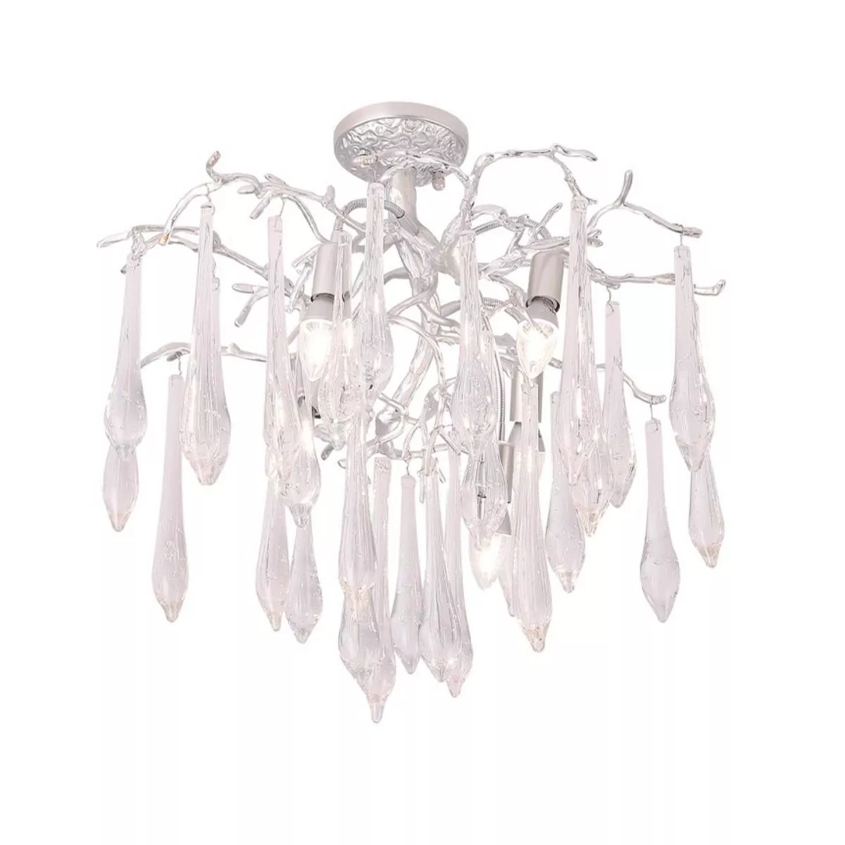 

Потолочная люстра Crystal Lux REINA PL5 D600 SILVER PATINA