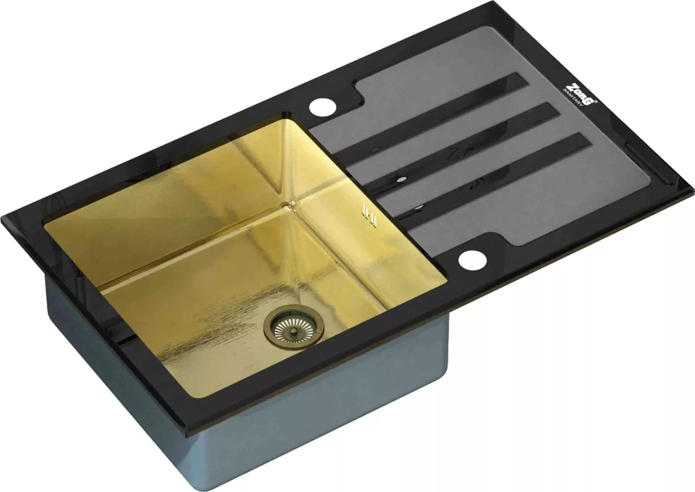 

Мойка кухонная Zorg Inox Glass GL-7851-BLACK-BRONZE черное стекло