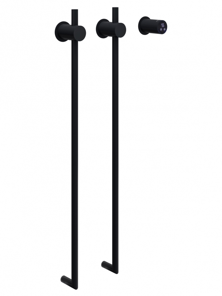 

Полотенцесушитель электрический Abber Charme 4002 80x35 см, скрытое подключение, матовый черный, I-образный