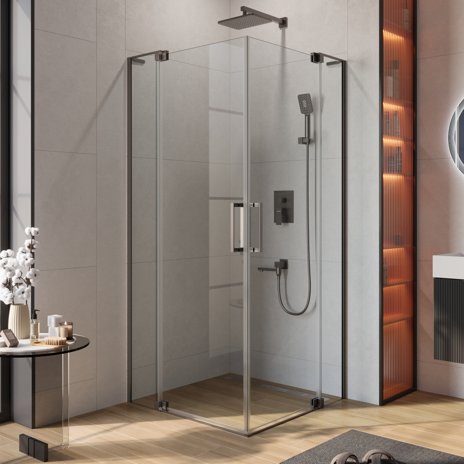 

Душевой уголок Cezares Slider A 2 100/110 C GM профиль оружейная сталь, стекло прозрачное