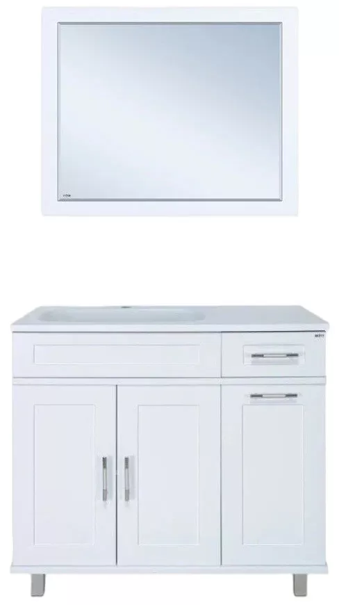 

Комплект мебели Misty Купер 90 L с бельевой корзиной белый