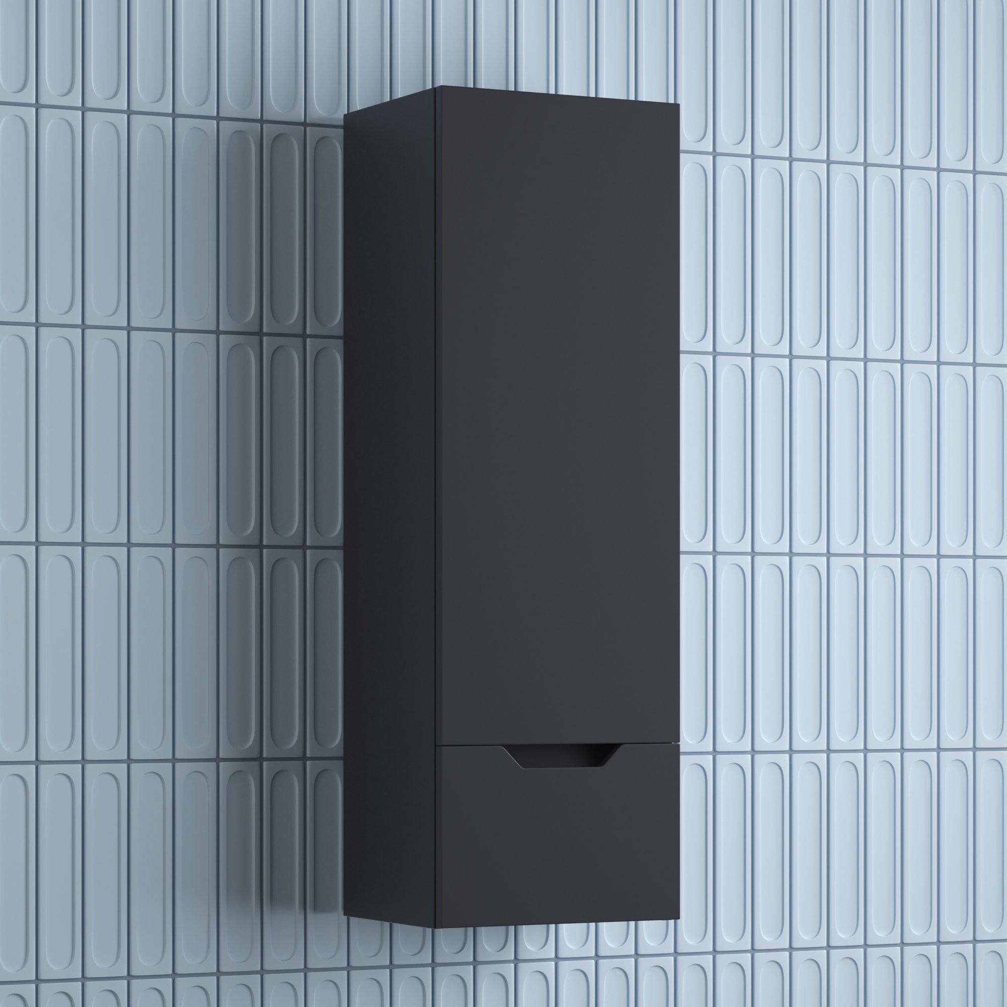 

Пенал "Остин" 360 см подвесной 1 ящик графит эмаль PLUS