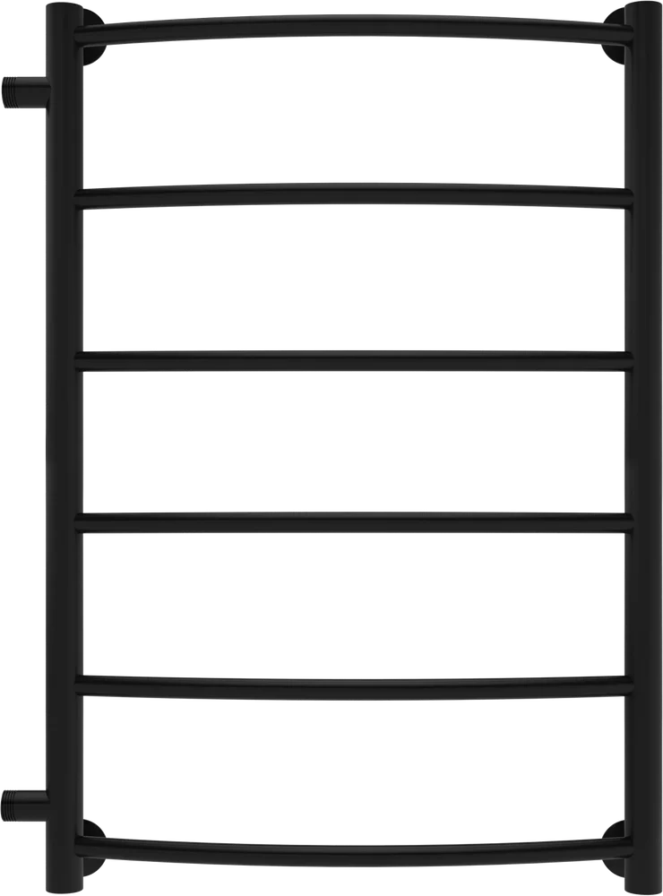 Полотенцесушитель водяной Indigo Arc 700х300 Черный матовый боковое подключение