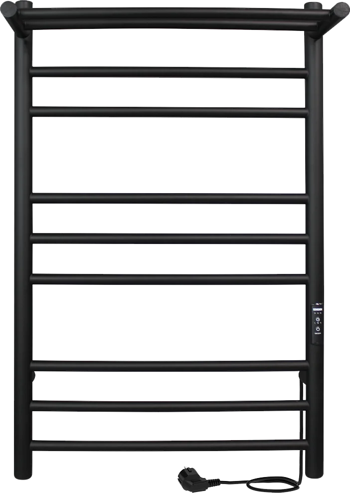 

Полотенцесушитель электрический Indigo Line Trinity LСLTE80-50PBRRt с полкой, черный муар