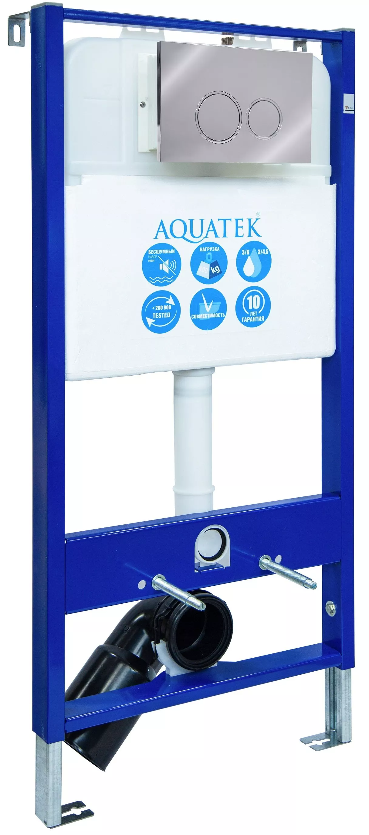 

Инсталляция для унитаза Aquatek Slim 113x51 INS-0000004 клавиша хром