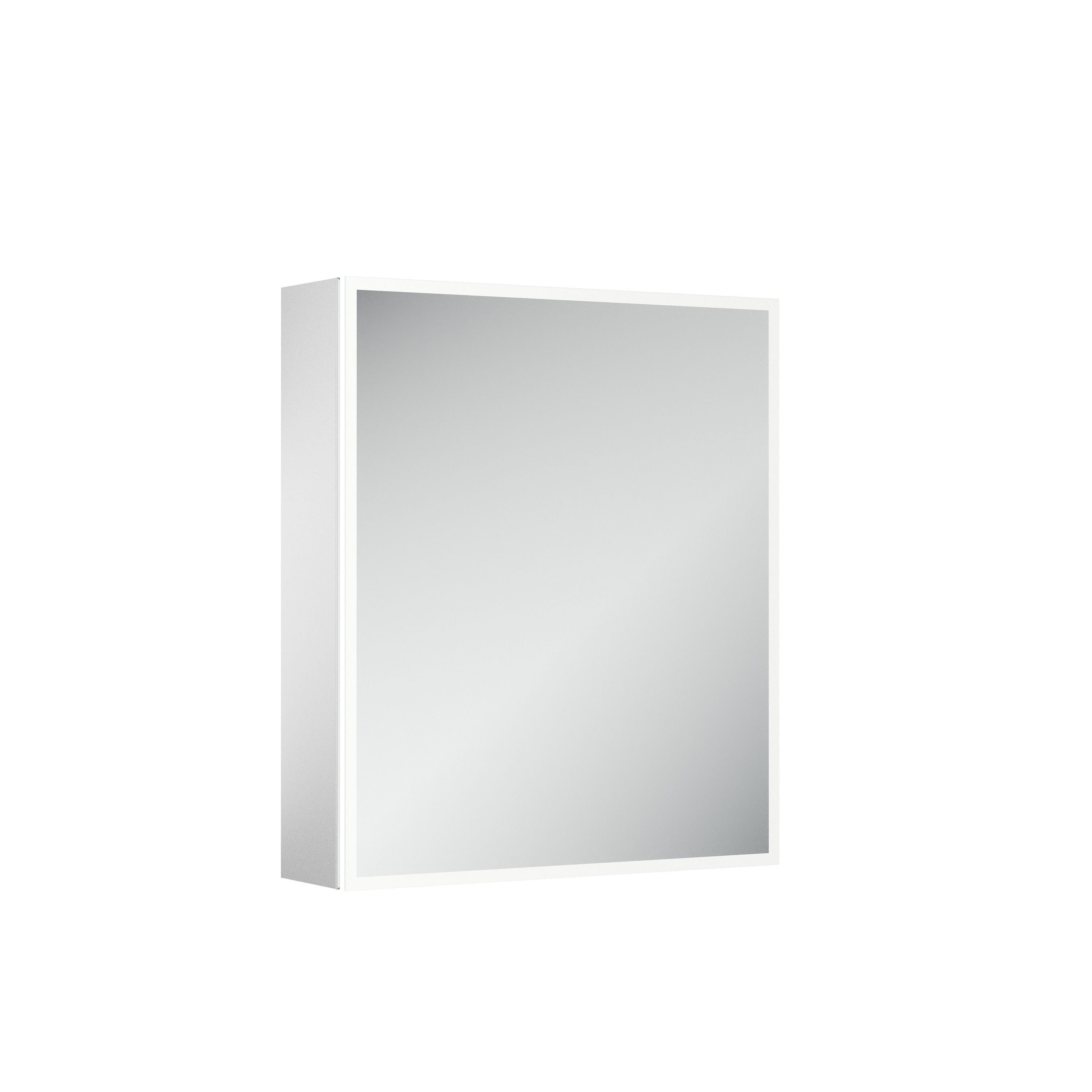 

Зеркальный шкаф из алюминия для ванной комнаты Sancos Evoke 600x700х136 мм с LED подсветкой SC8060