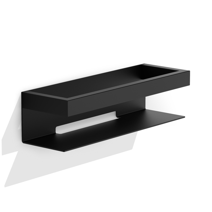 DECOR WALTHER CONTRACT Полка для душа 300х95х80 мм цвет черный матовый 29680₽