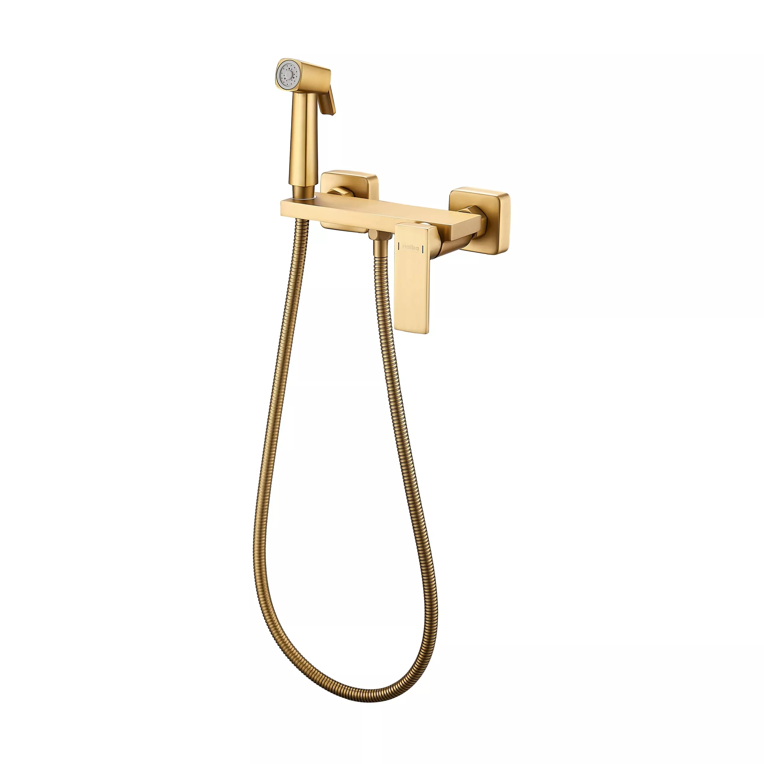 Гигиенический душ со смесителем Haiba HB5517-5, матовое золото
