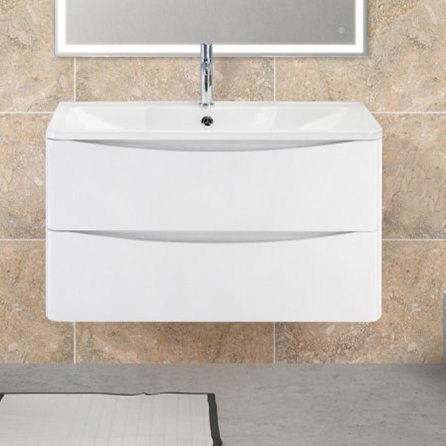 

Тумба с раковиной BelBagno Acqua 80 подвесная, bianco lucido