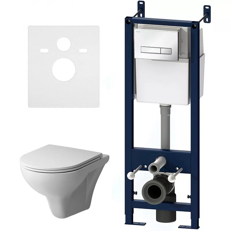 

Инсталляция с подвесным унитазом AM.PM Gem FlashClean белый с сиденьем микролифт