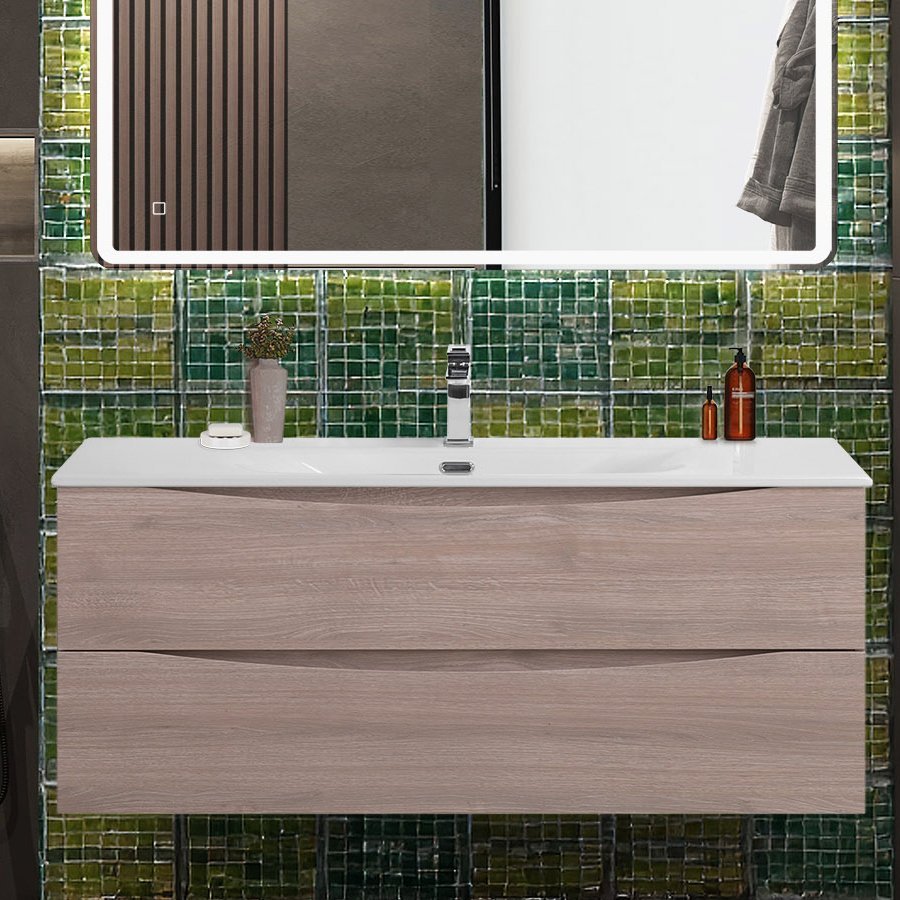 

Тумба под раковину без столешницы BelBagno Marino-cer-n 120 подвесная, rovere grigio