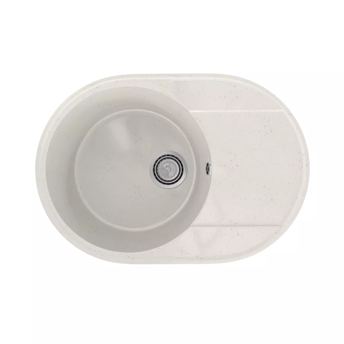 Мойки из мрамора  Santehnika Room Кухонная мойка Practik PR-M-610-001 (без сифона), белый камень