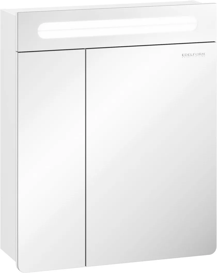 

Зеркало-шкаф Edelform Glass 60 с подсветкой, Белый
