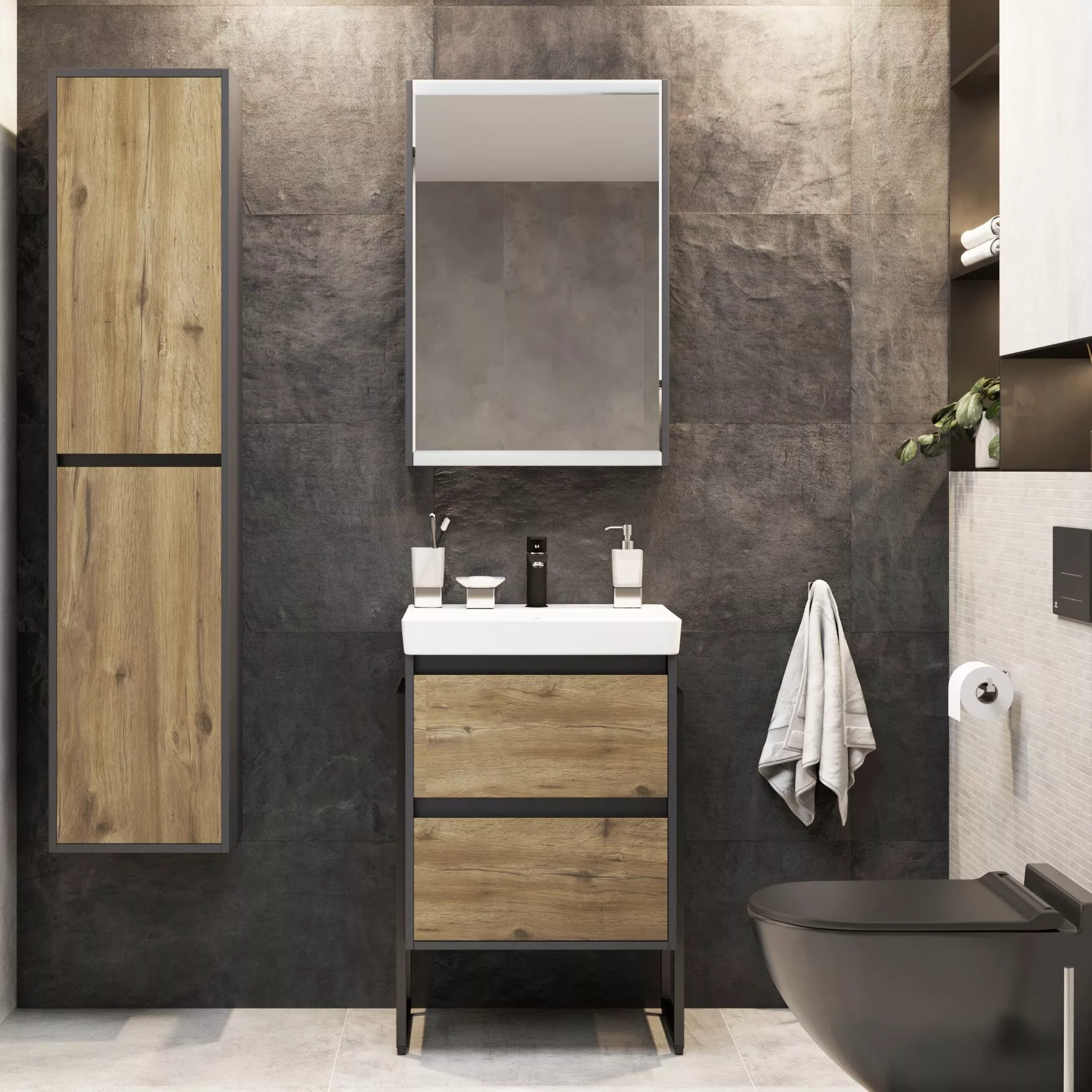 Комплекты мебели  Santehnika Room Мебель для ванной STWORKI Кронборг 55