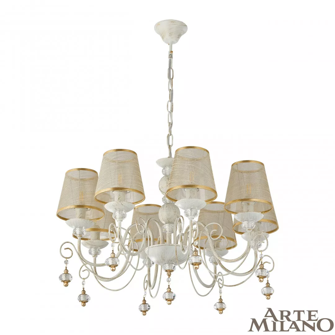 

Подвесная люстра Arte Milano 347620/8 WT+G