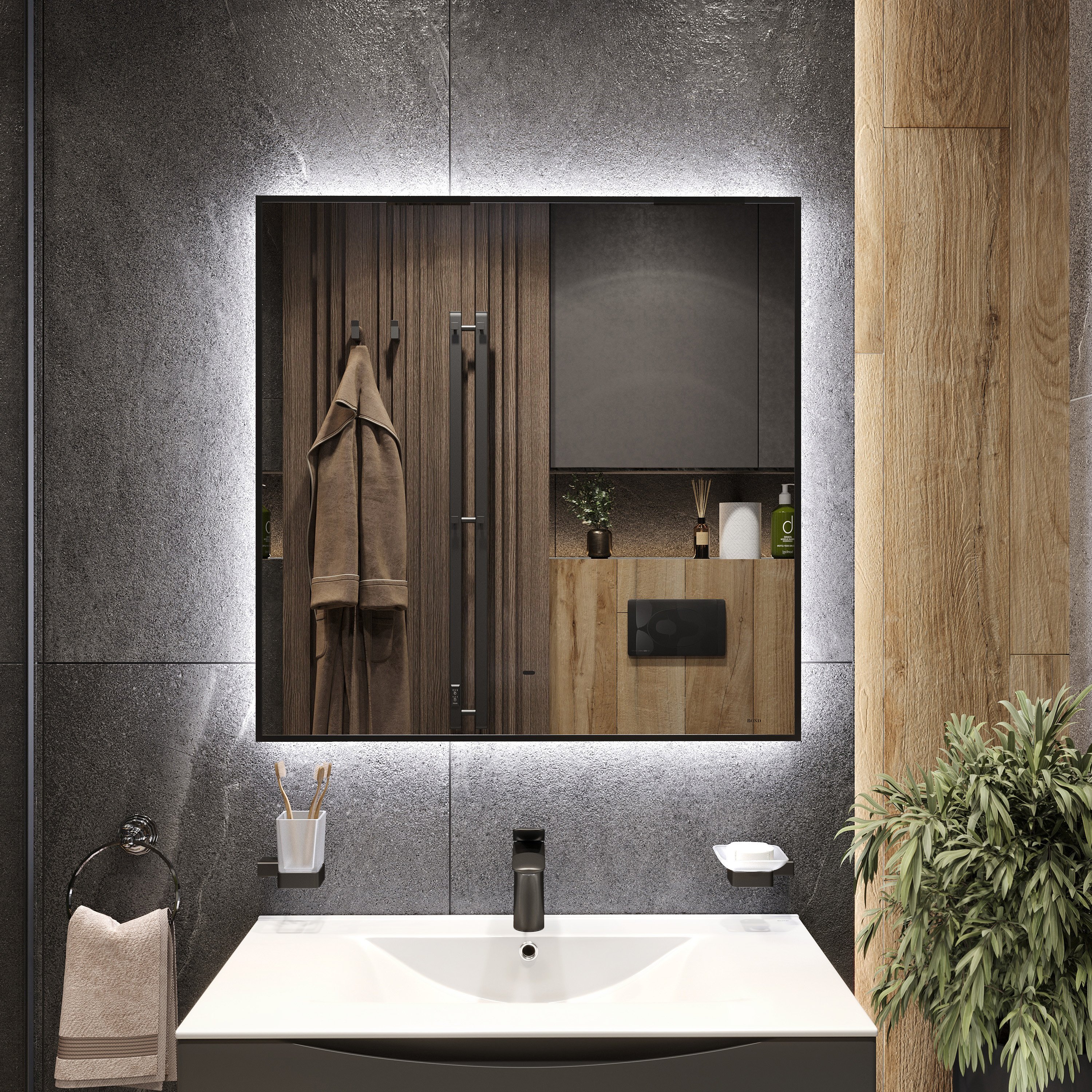 

Зеркало BOND Cube M36ZE 80x80 с подсветкой