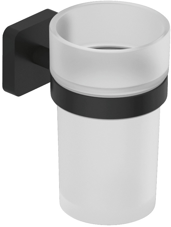 Стакан для ванной Kludi Vela S 2597539 настенный матовый черный стеклянный 3707₽