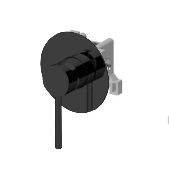 GATTONI CIRCLE TWO/ONE Смеситель для душа встраиваемый , с GBOX, цвет черный матовый 9031/90N0.CH - фото 1