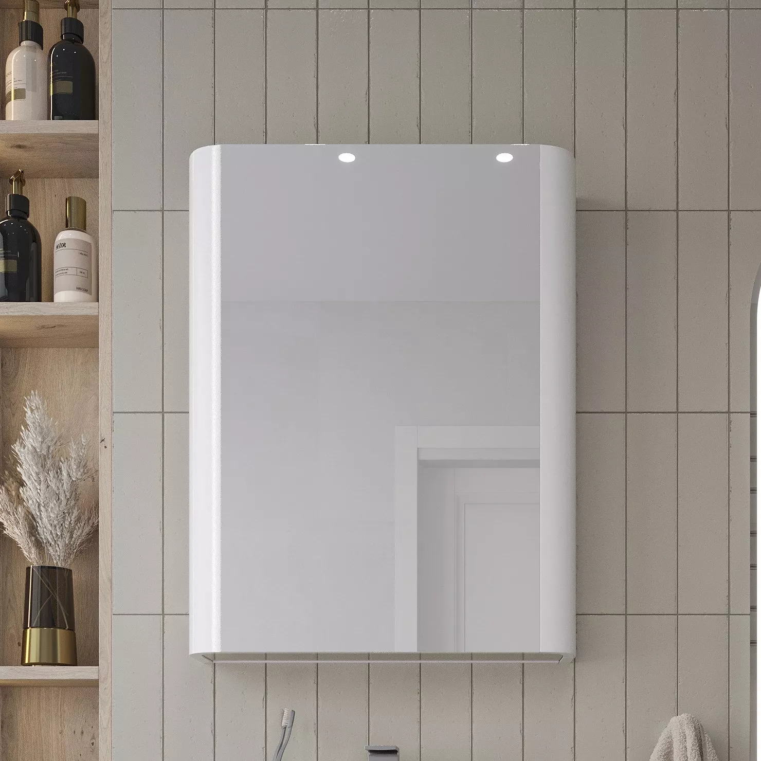 

Зеркало-шкаф VOQ Bold 55 premium white