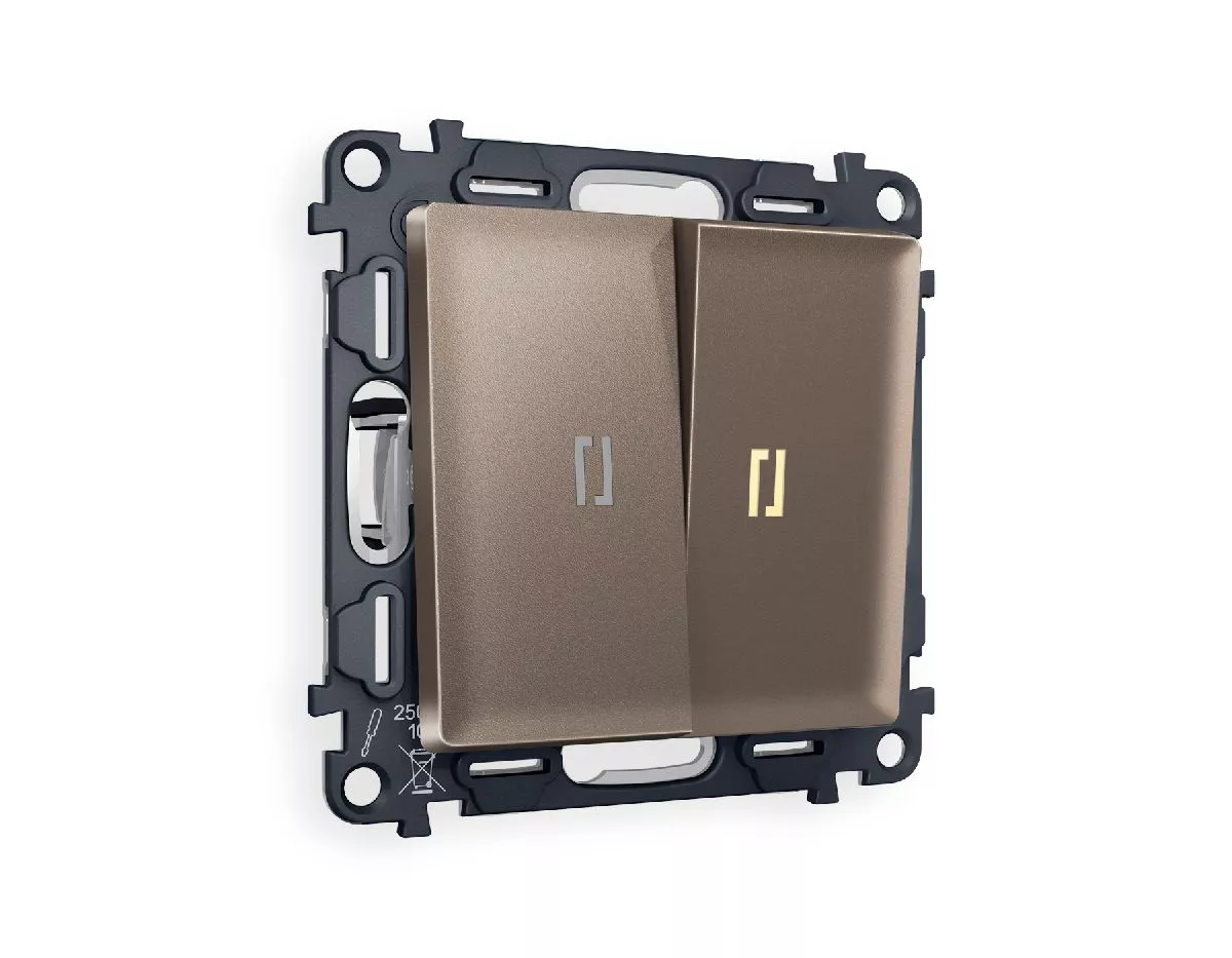 

Комплект механизма 2-кл проходного выключателя с подсветкой Ambrella Volt Alfa MA634030