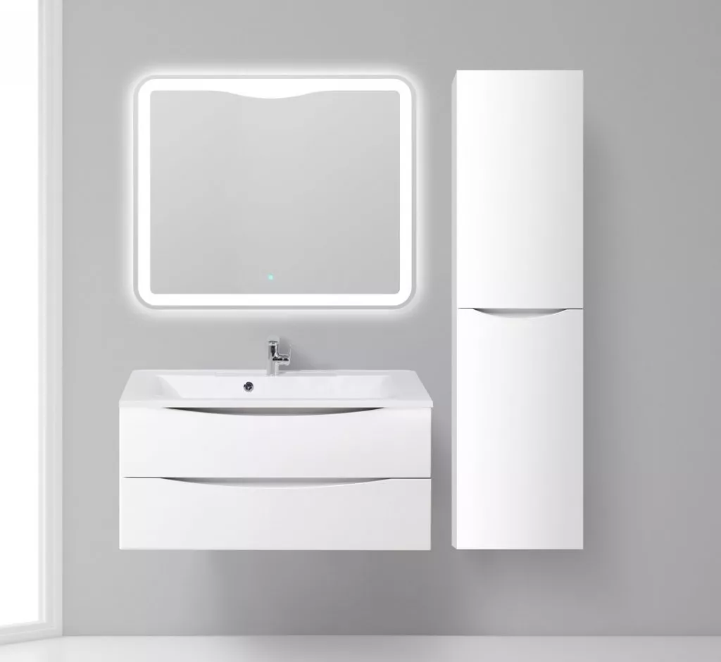 

Шкаф пенал для ванной BelBagno Fly -Marino L bianco opaco