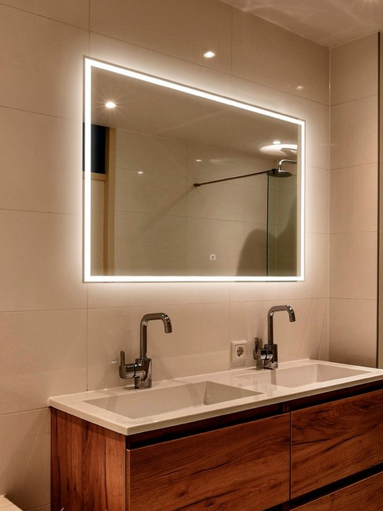 Зеркало Abber See AG6108SL-08 80х60 см с подсветкой 18400₽