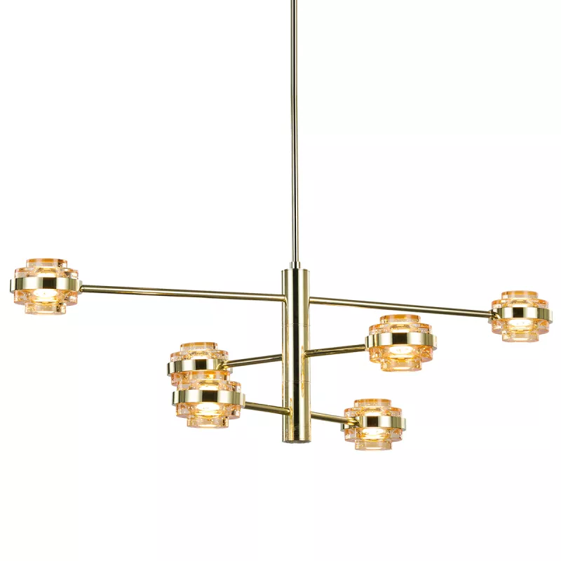 

Люстра на штанге Delight Collection MD22030002 MX22030002-6A gold/champagne