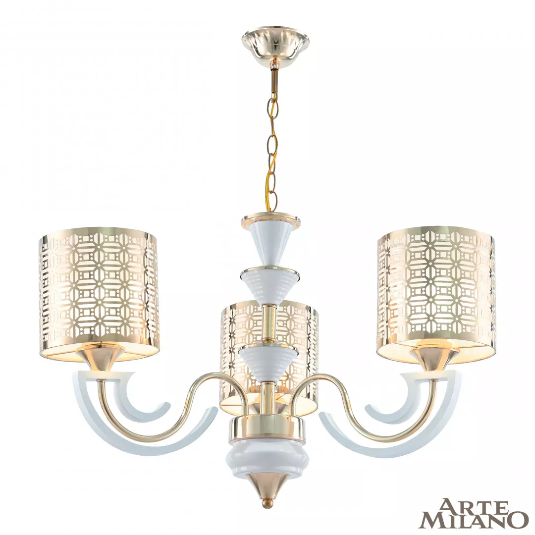 

Подвесная люстра Arte Milano Florentia-8857 308857/3 Wh/Gd