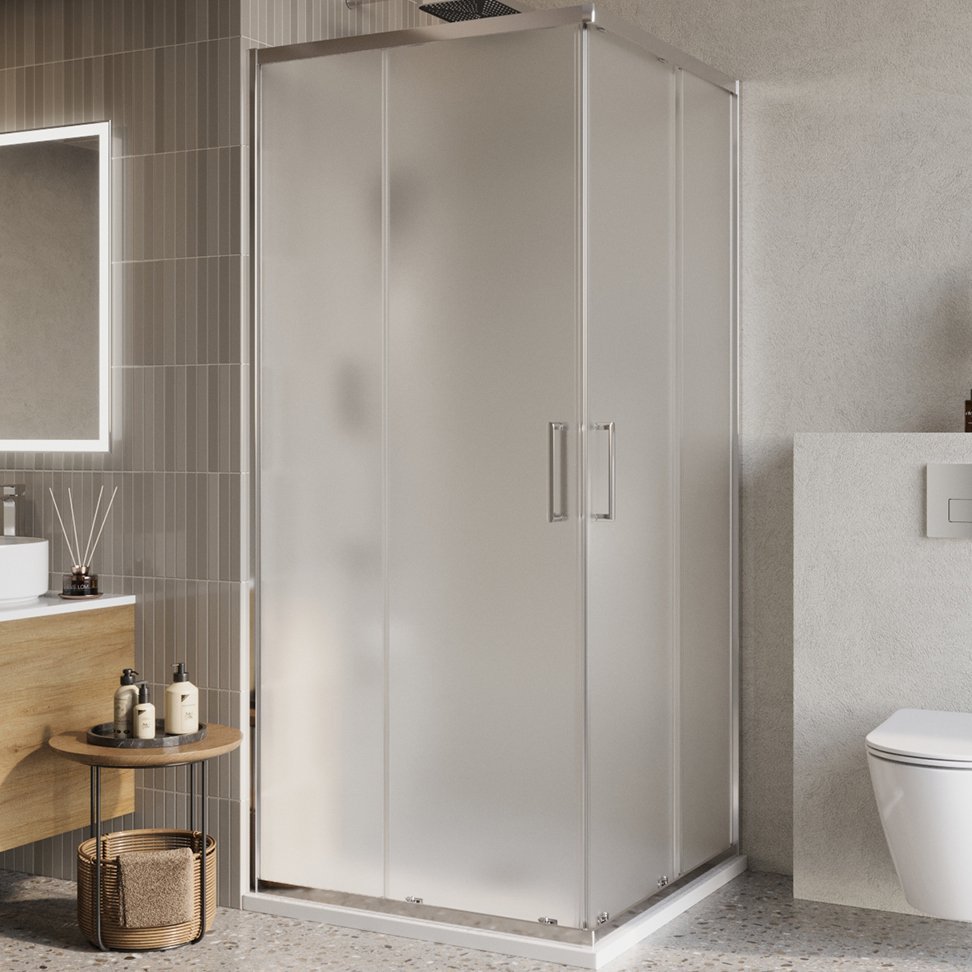 

Душевой уголок BelBagno Luce A-2-90-P-Cr 90x90, профиль хром, стекло рифленое