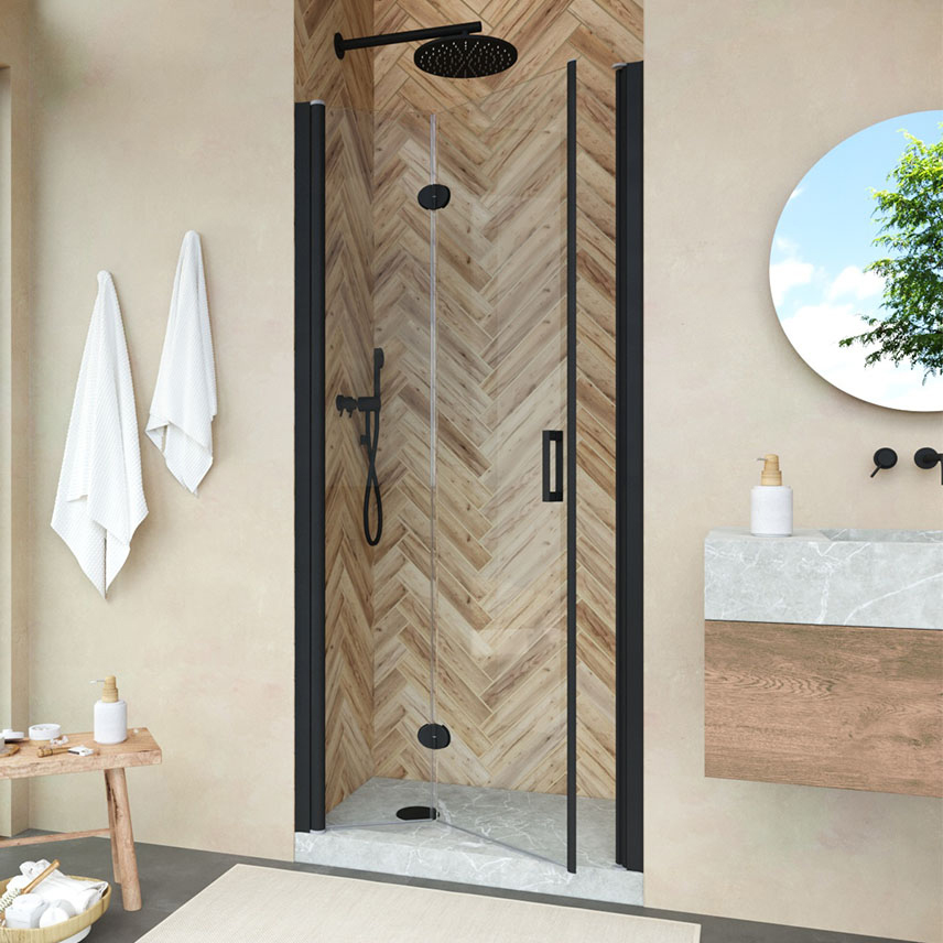 

Душевая дверь в нишу Vegas Glass GPS Novo 95 02М 01 L профиль черный матовый, стекло прозрачное