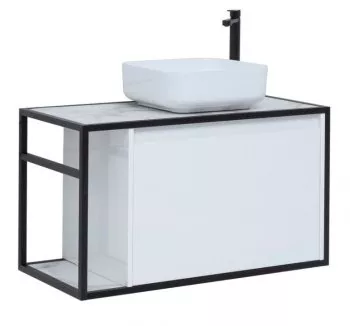 

Тумба Nova Lite LOFT 90 R цв. бел. глянец (261651)