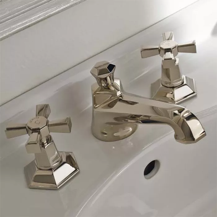 

Sbordoni Déco prestige Смеситель для раковины на 3 отв. с донным клапаном, излив 139мм h65мм, цвет: никель
