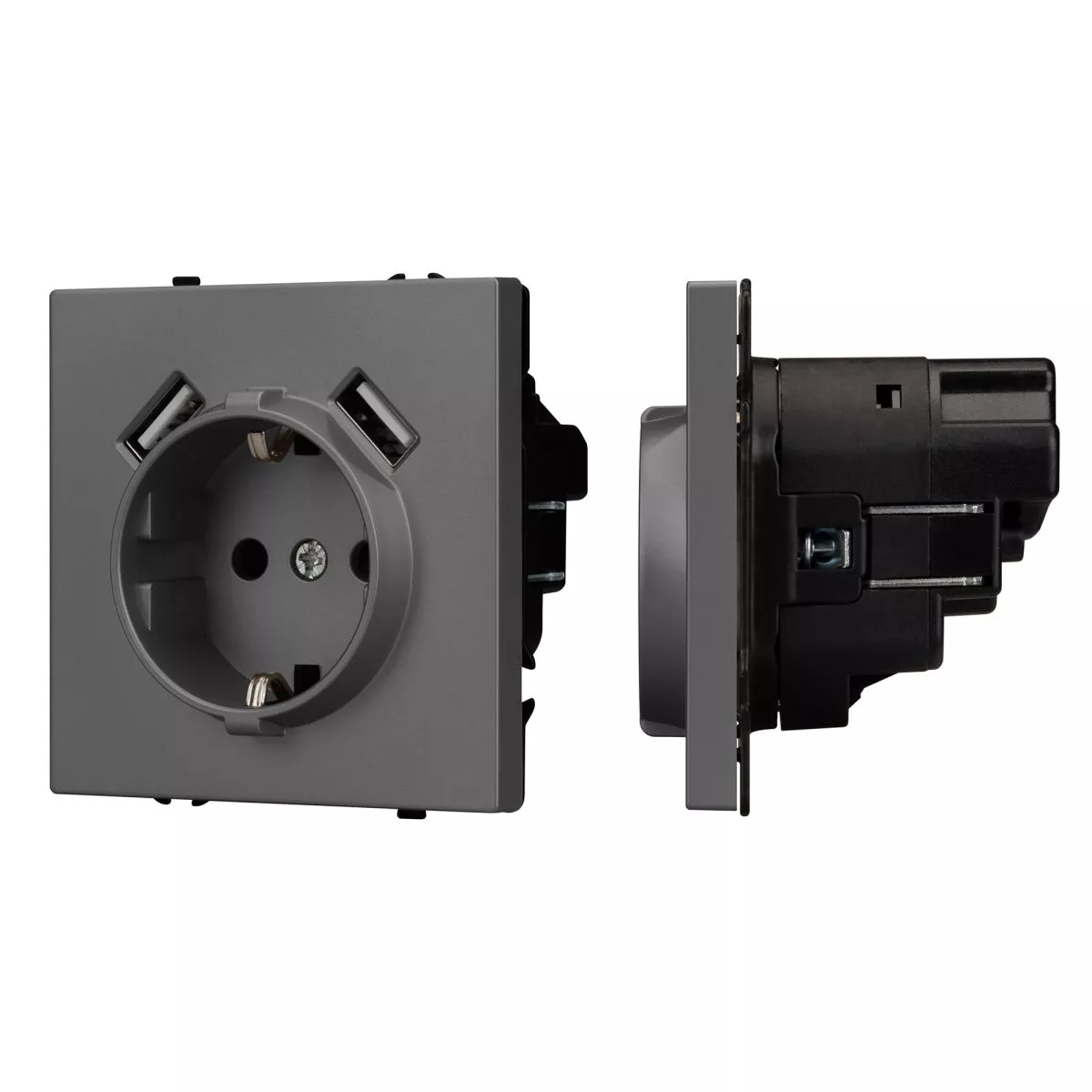 

Механизм розетки с USB зарядкой Arlight SCT-NOBE-MUAA-SFPL-GR (230V, 16A) 054291